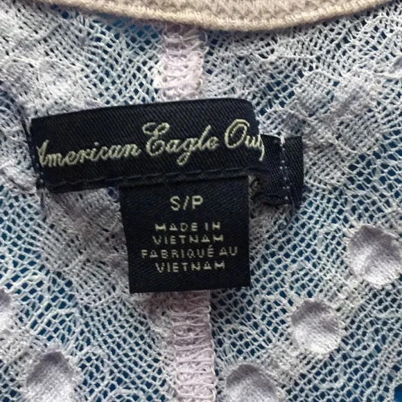 AEO Pretty pastel light lavender tank top with lace detail- S/P - Picture 5 of 9